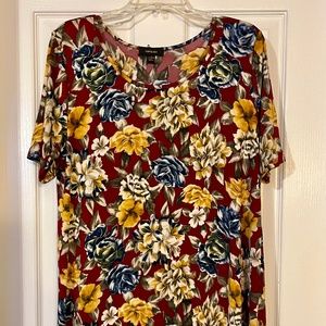 Women's Espresso Dress Floral Large